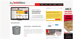 Desktop Screenshot of blog.stavbaonline.cz